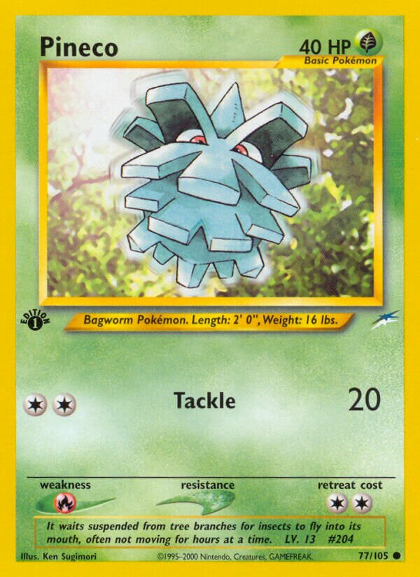 Pineco 077/113 — Neo Destiny (English Pokémon TCG card)