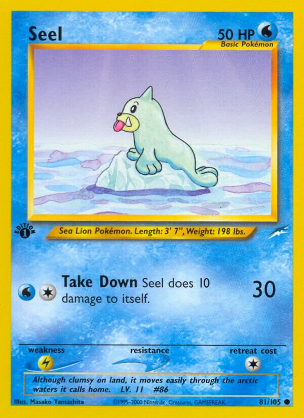 Seel 081/113 — Neo Destiny (English Pokémon TCG card)