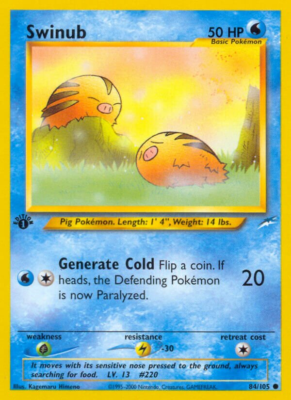 Swinub 084/113 — Neo Destiny (English Pokémon TCG card)