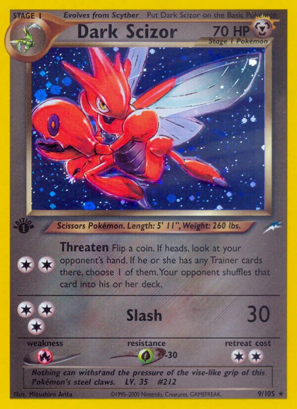 Dark Scizor 009/113 — Neo Destiny (English Pokémon TCG card)