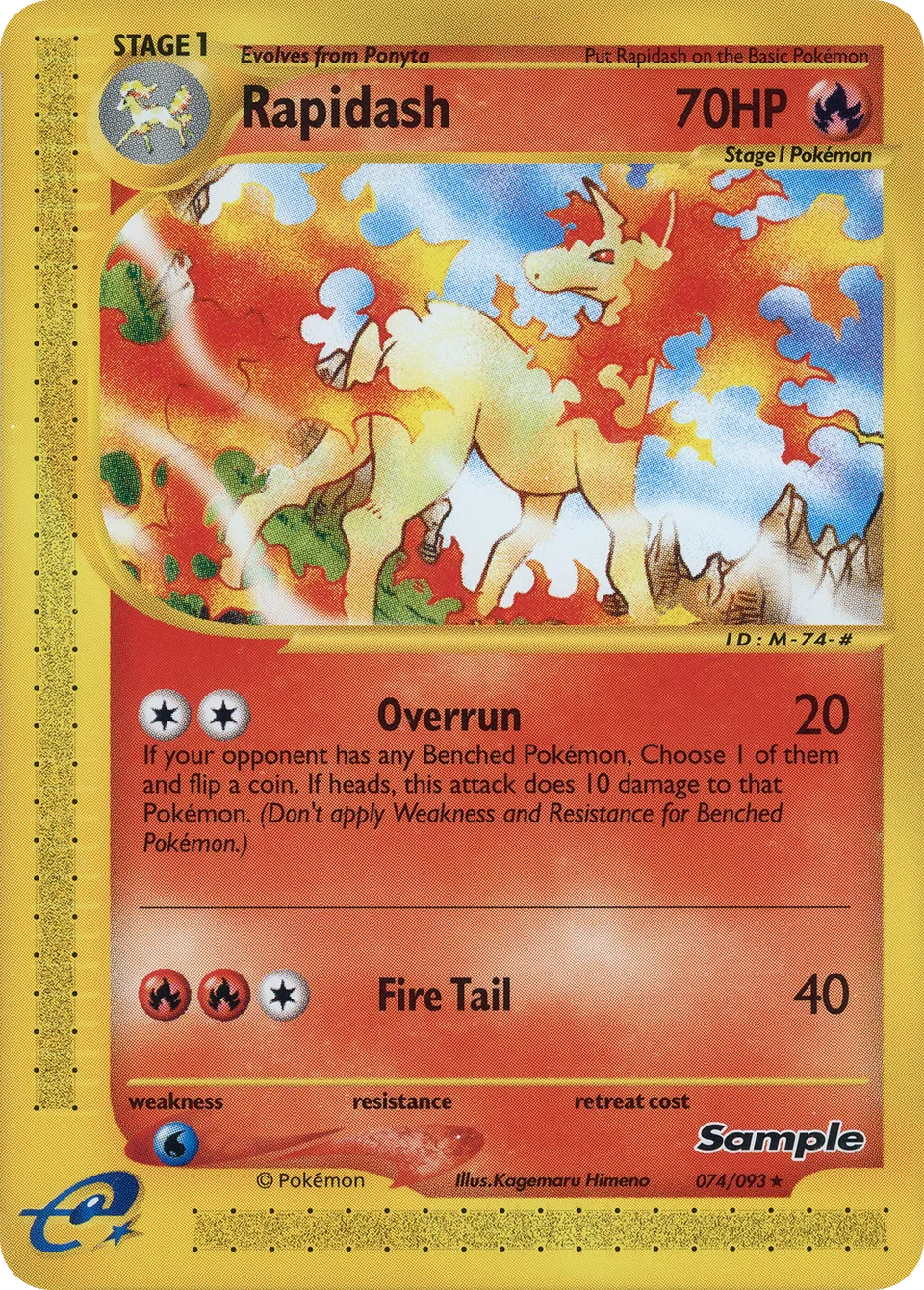 Rapidash 074 — New York Pokémon Center Press Event (English Pokémon TCG card)