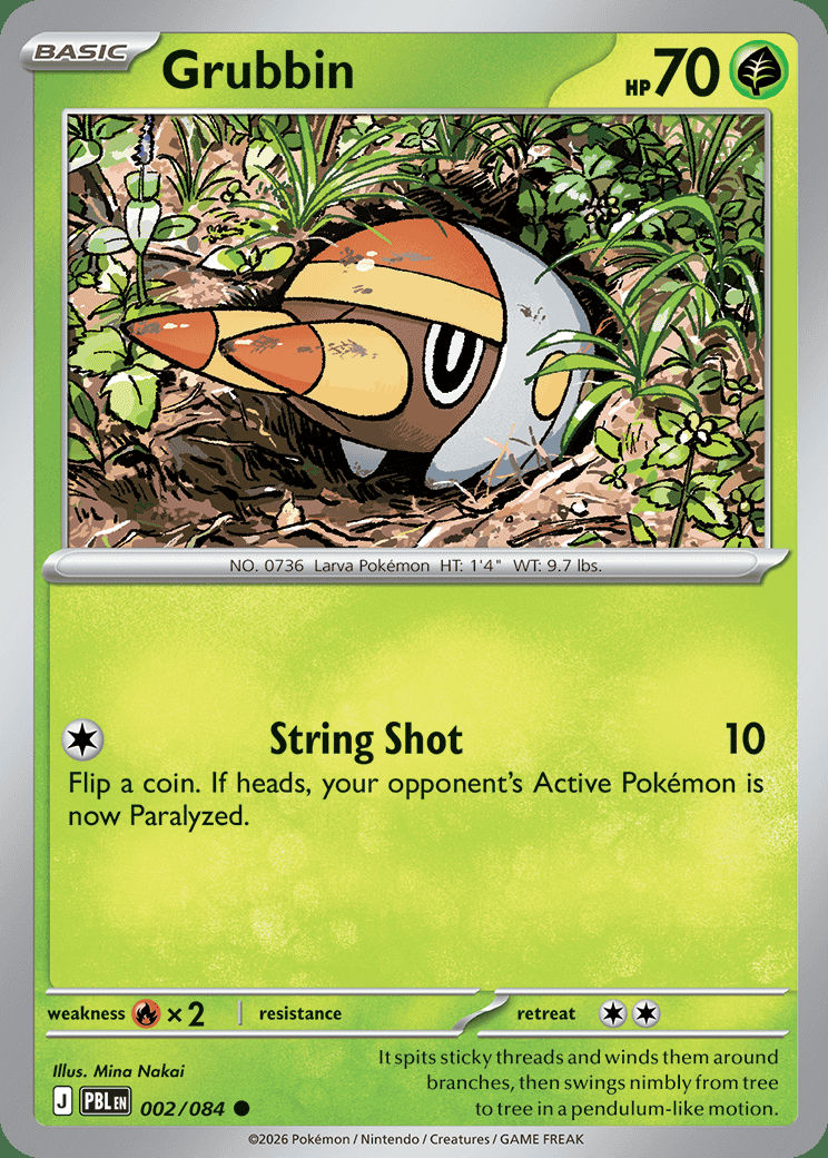 Grubbin 002 — Pitch Black (English Pokémon TCG card)