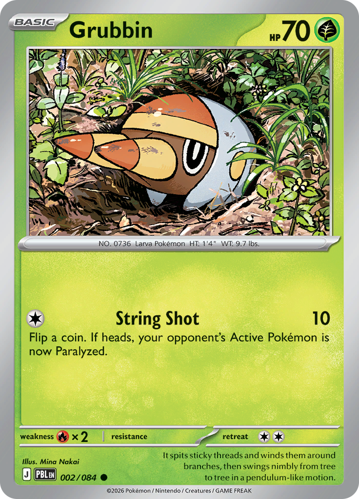 Grubbin 002 — Pitch Black (English Pokémon TCG card)