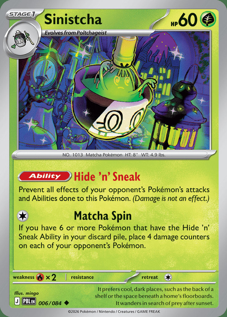Sinistcha 006 — Pitch Black (English Pokémon TCG card)