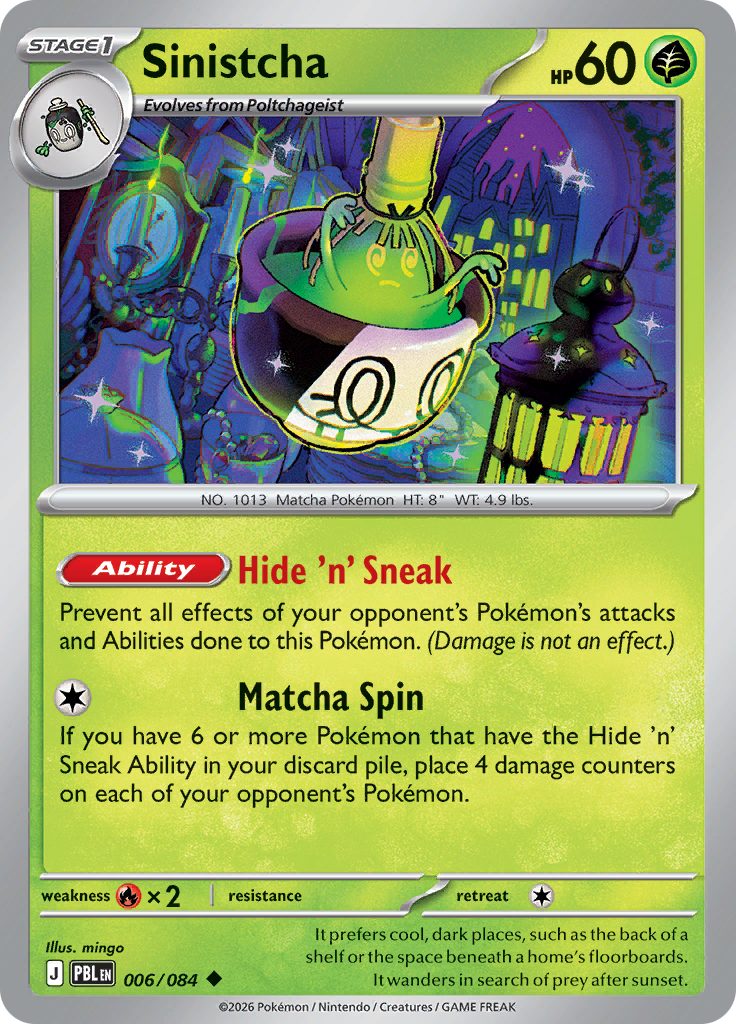 Sinistcha 006 — Pitch Black (English Pokémon TCG card)