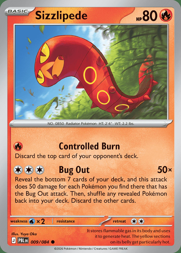 Sizzlipede 009 — Pitch Black (English Pokémon TCG card)