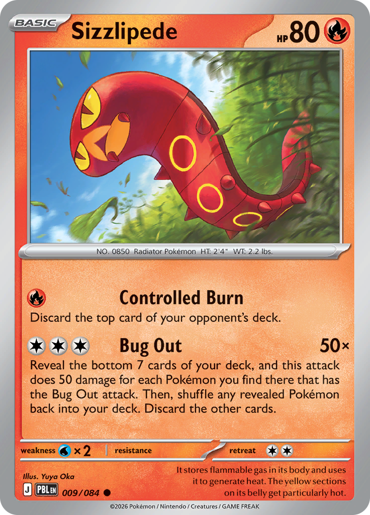 Sizzlipede 009 — Pitch Black (English Pokémon TCG card)