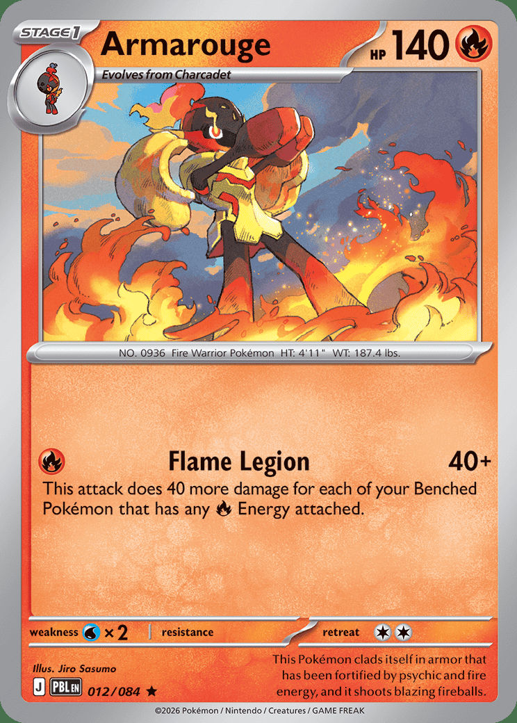 Armarouge 012 — Pitch Black (English Pokémon TCG card)