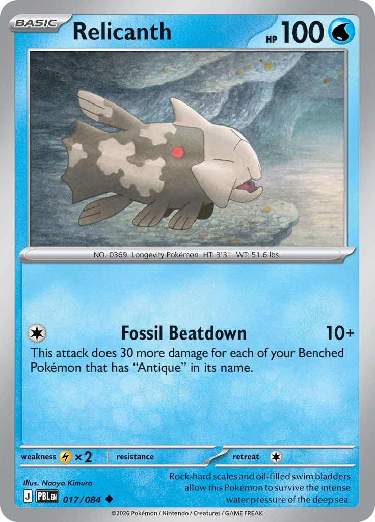Relicanth 017 — Pitch Black (English Pokémon TCG card)