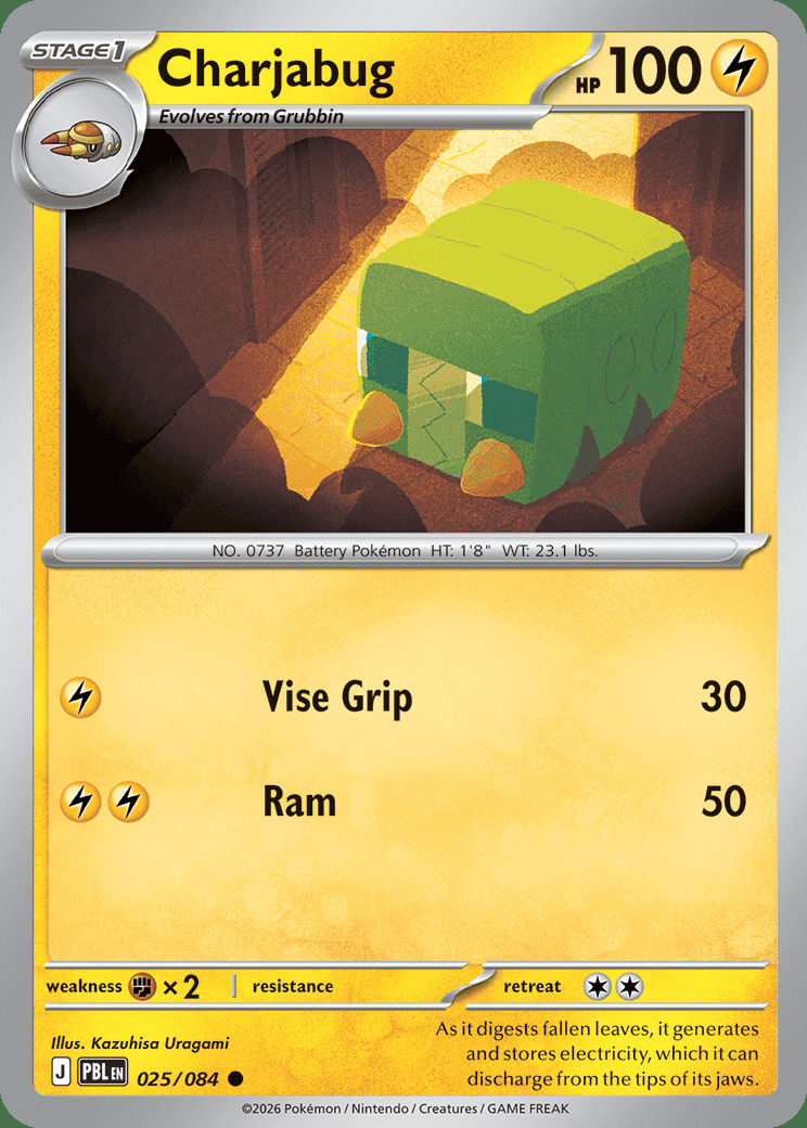 Charjabug 025 — Pitch Black (English Pokémon TCG card)