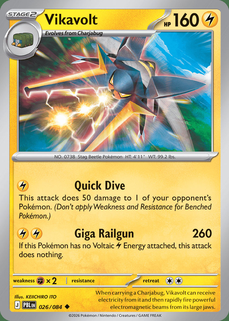 Vikavolt 026 — Pitch Black (English Pokémon TCG card)