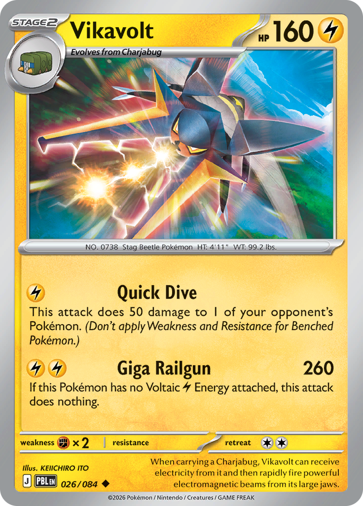 Vikavolt 026 — Pitch Black (English Pokémon TCG card)