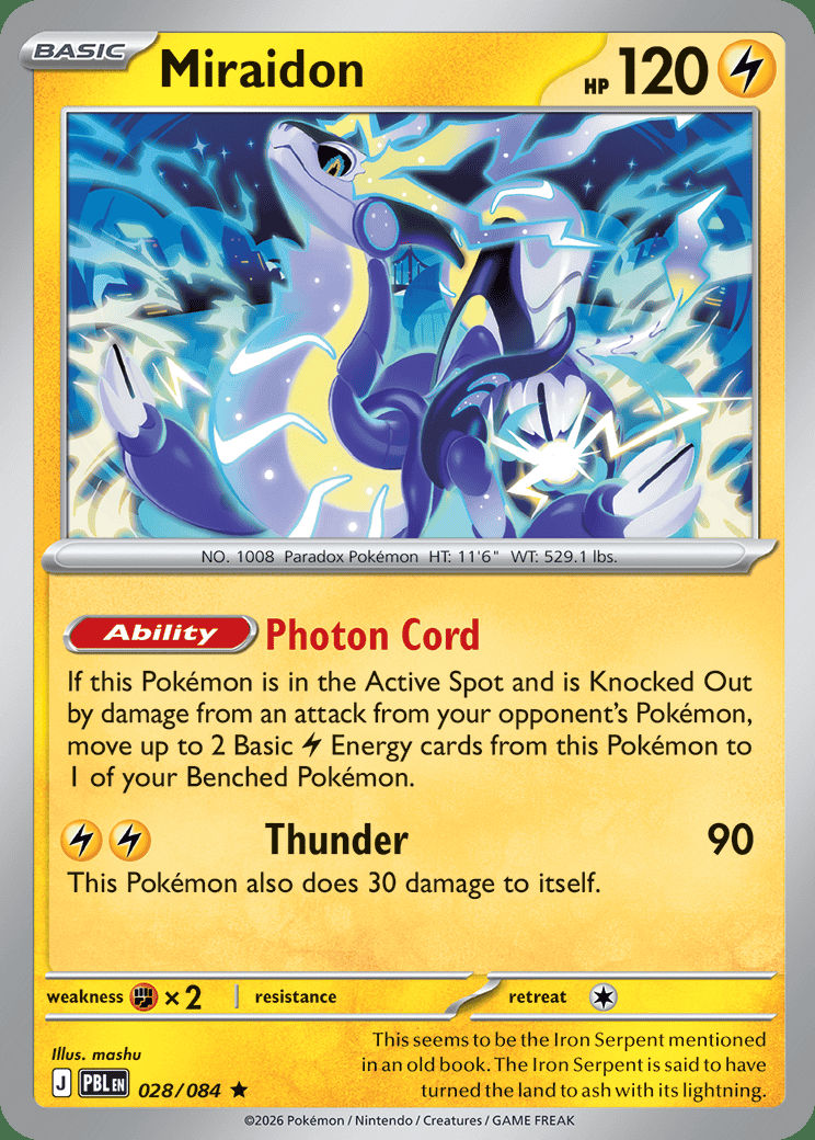Miraidon 028 — Pitch Black (English Pokémon TCG card)
