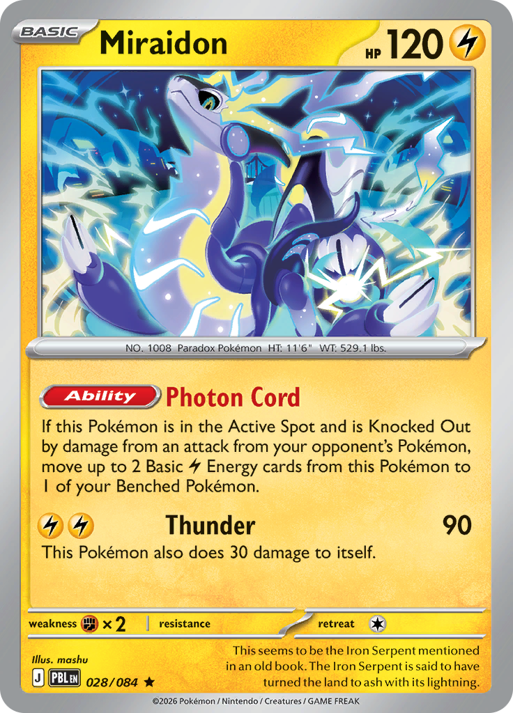 Miraidon 028 — Pitch Black (English Pokémon TCG card)