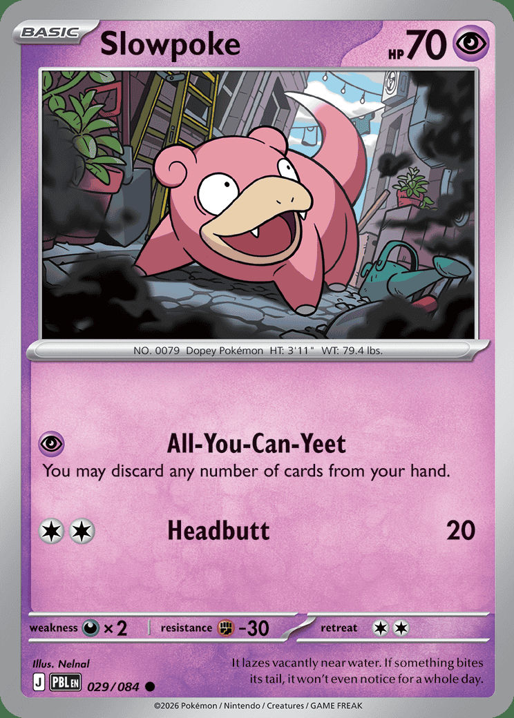 Slowpoke 029 — Pitch Black (English Pokémon TCG card)