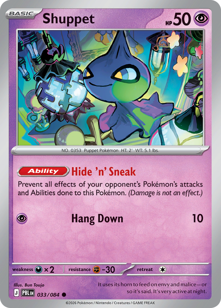 Shuppet 033 — Pitch Black (English Pokémon TCG card)