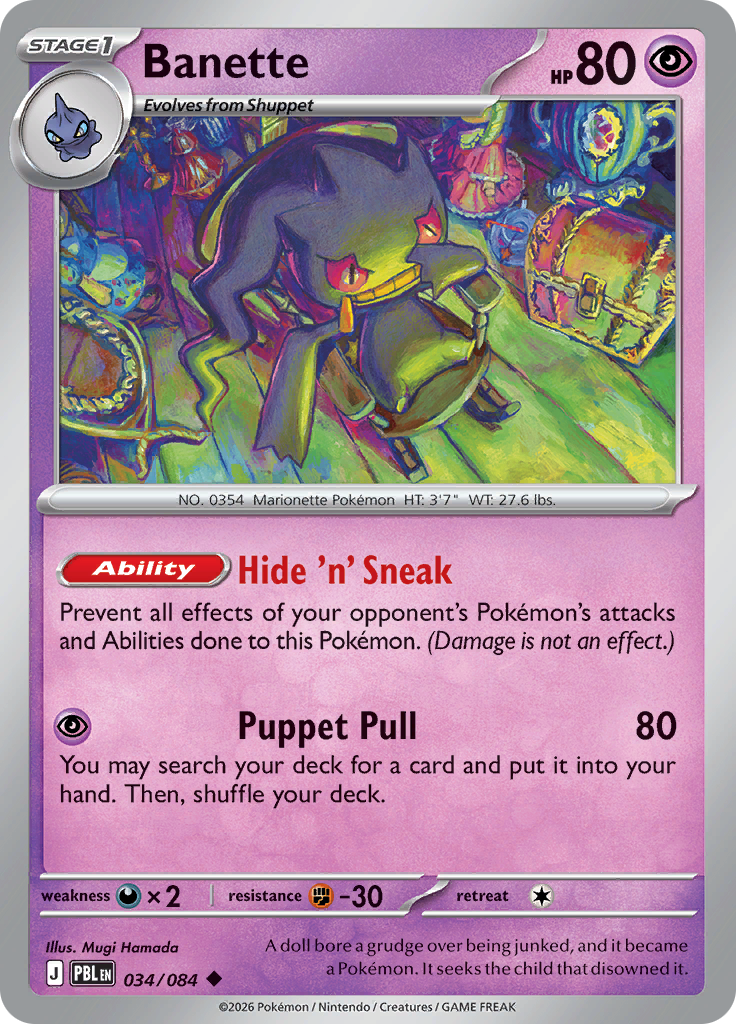 Banette 034 — Pitch Black (English Pokémon TCG card)