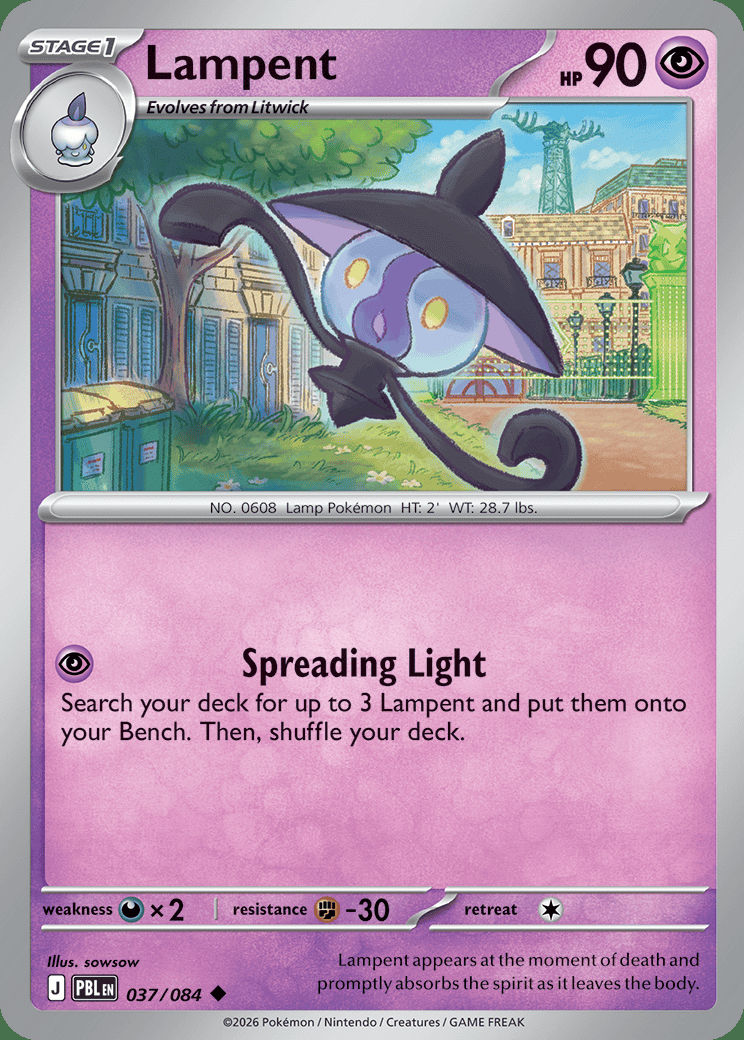 Lampent 037 — Pitch Black (English Pokémon TCG card)