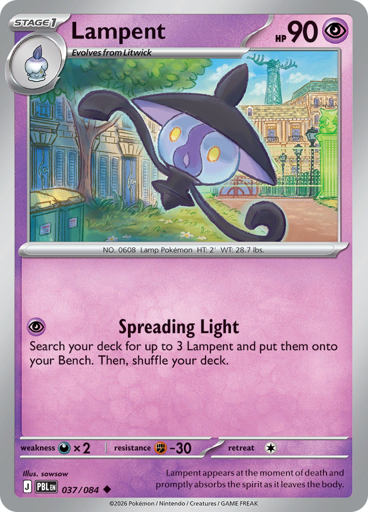 Lampent 037 — Pitch Black (English Pokémon TCG card)