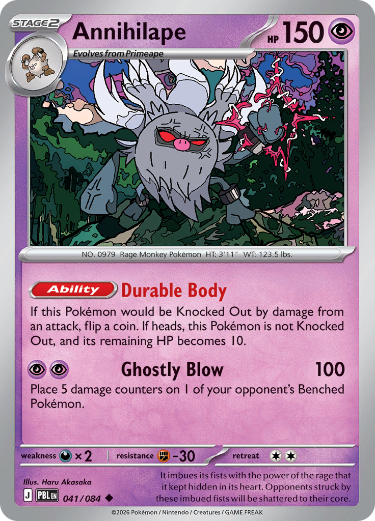 Annihilape 041 — Pitch Black (English Pokémon TCG card)