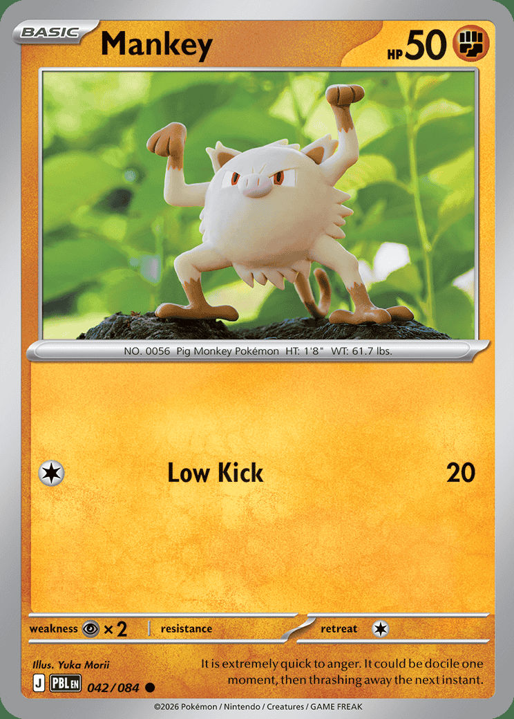 Mankey 042 — Pitch Black (English Pokémon TCG card)