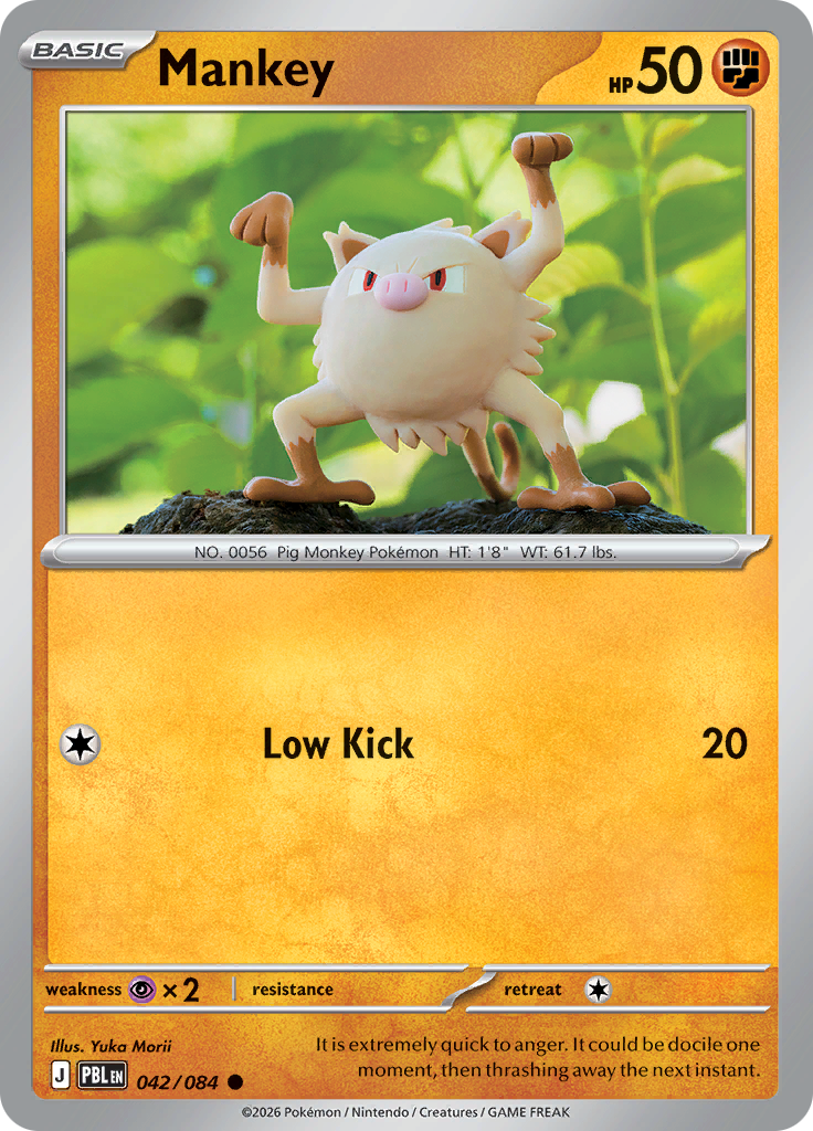 Mankey 042 — Pitch Black (English Pokémon TCG card)