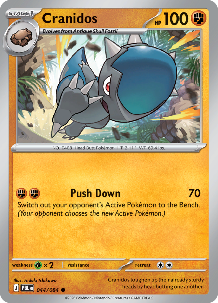 Cranidos 044 — Pitch Black (English Pokémon TCG card)