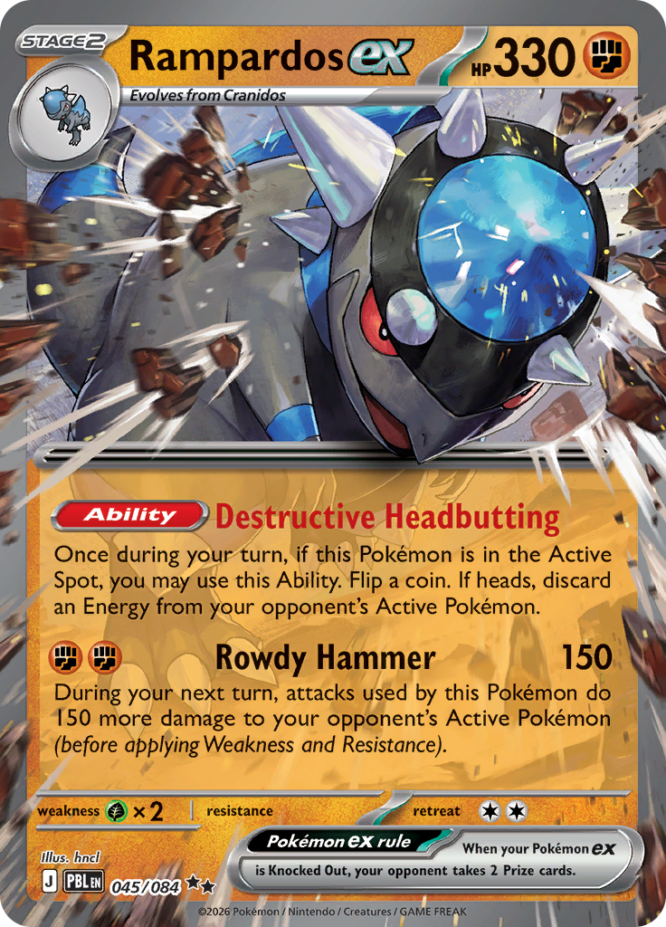 Rampardos ex 045 — Pitch Black (English Pokémon TCG card)