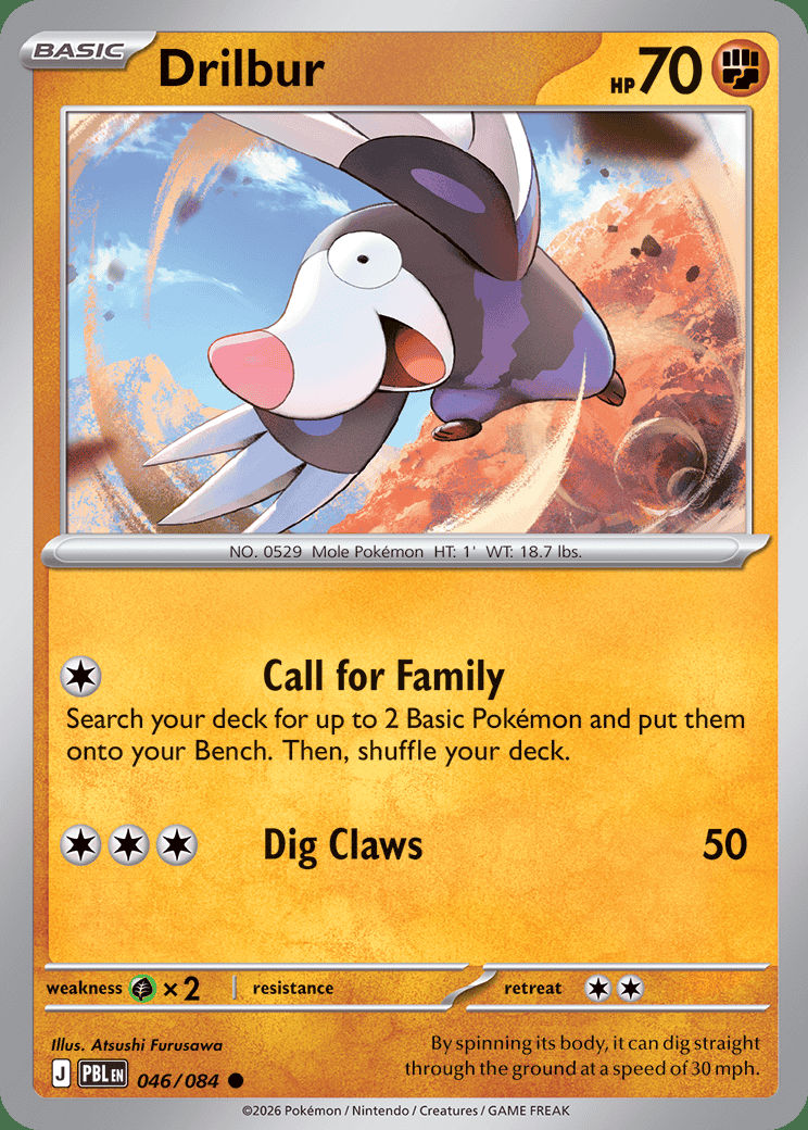 Drilbur 046 — Pitch Black (English Pokémon TCG card)