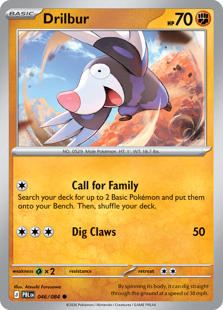 Drilbur 046 — Pitch Black (English Pokémon TCG card)