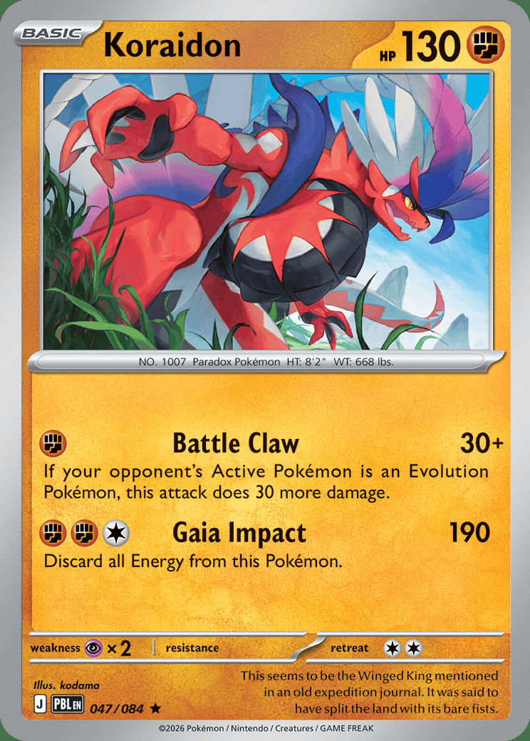 Koraidon 047 — Pitch Black (English Pokémon TCG card)