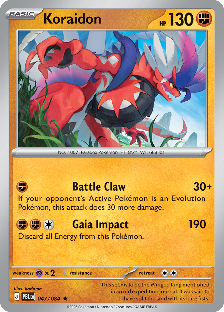 Koraidon 047 — Pitch Black (English Pokémon TCG card)