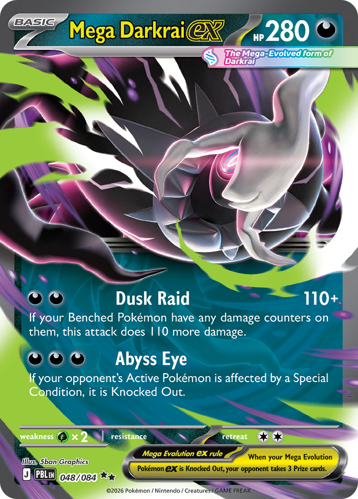 Mega Darkrai ex 048 — Pitch Black (English Pokémon TCG card)