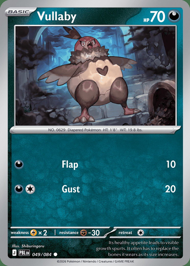 Vullaby 049 — Pitch Black (English Pokémon TCG card)