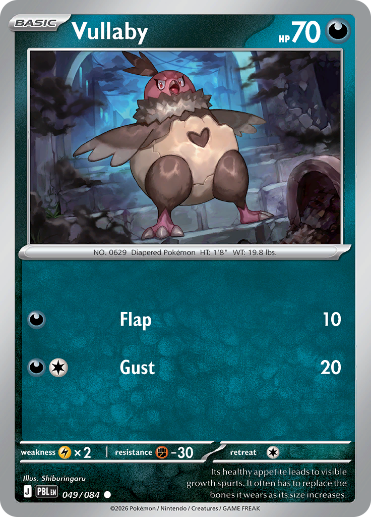 Vullaby 049 — Pitch Black (English Pokémon TCG card)