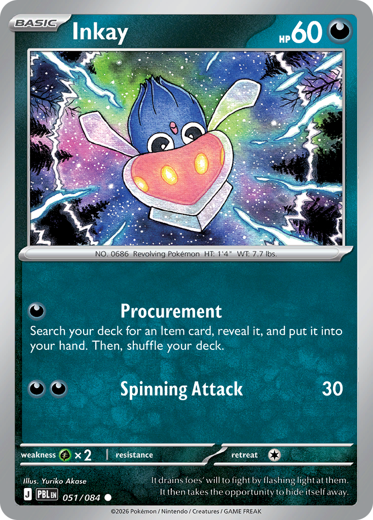 Inkay 051 — Pitch Black (English Pokémon TCG card)