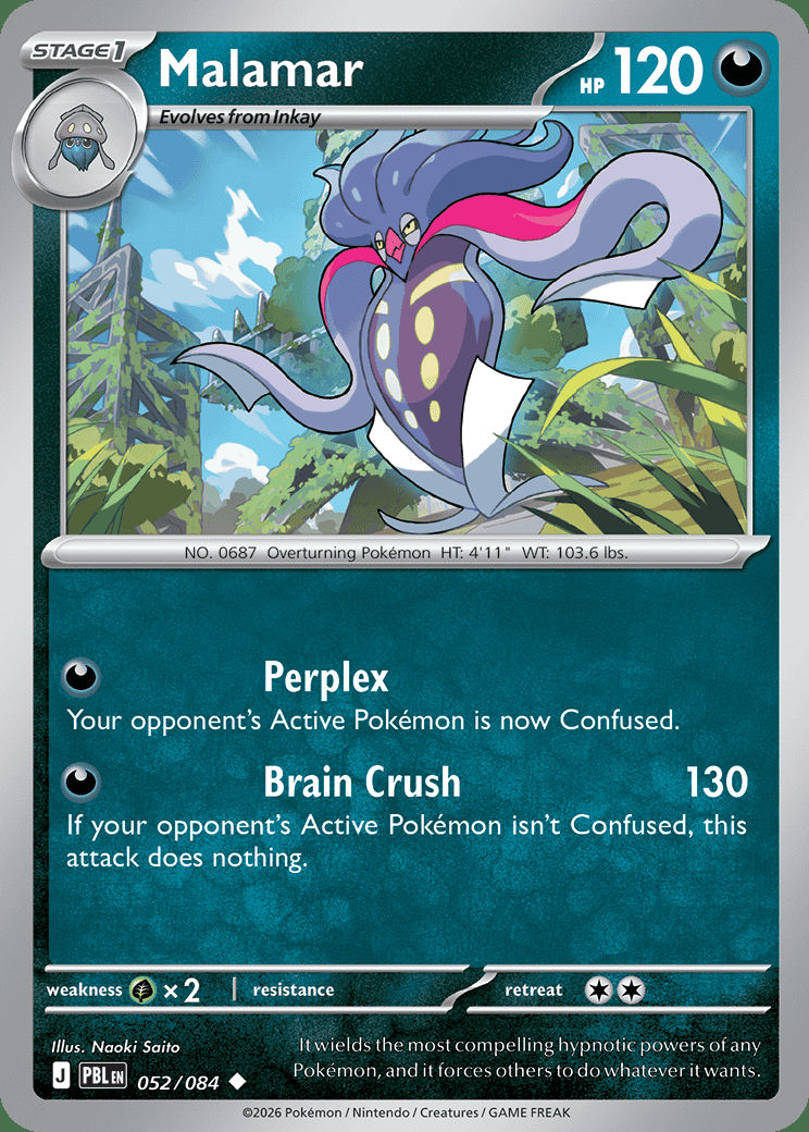 Malamar 052 — Pitch Black (English Pokémon TCG card)
