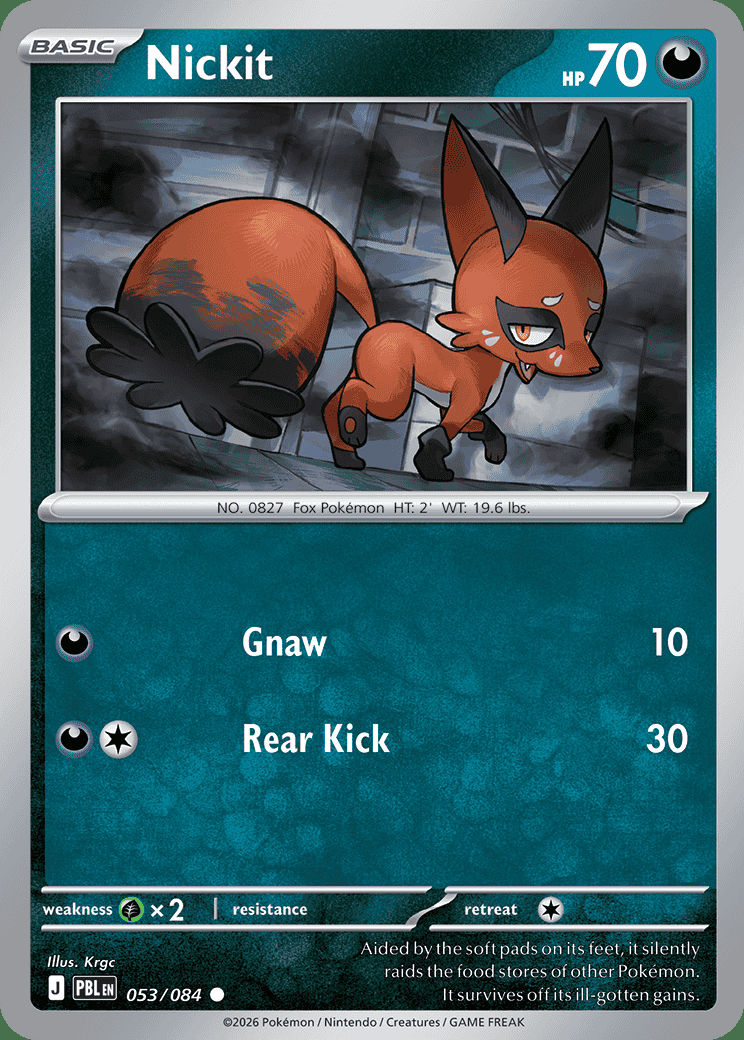 Nickit 053 — Pitch Black (English Pokémon TCG card)
