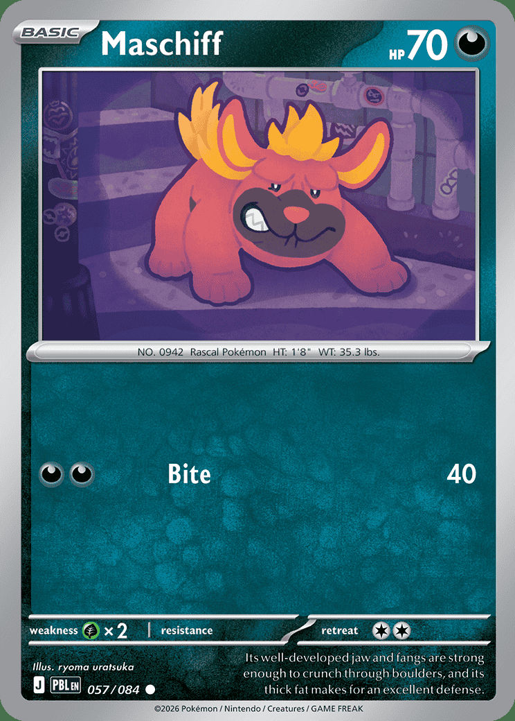 Maschiff 057 — Pitch Black (English Pokémon TCG card)