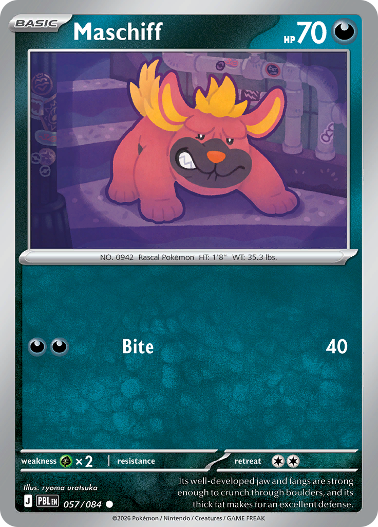 Maschiff 057 — Pitch Black (English Pokémon TCG card)