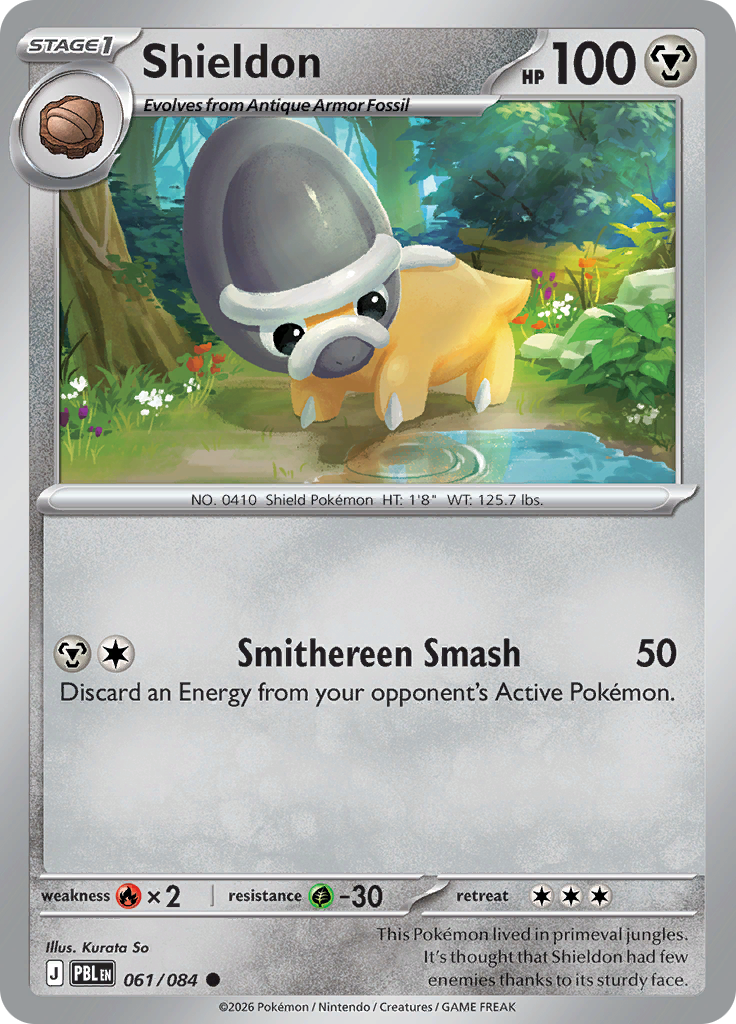 Shieldon 061 — Pitch Black (English Pokémon TCG card)