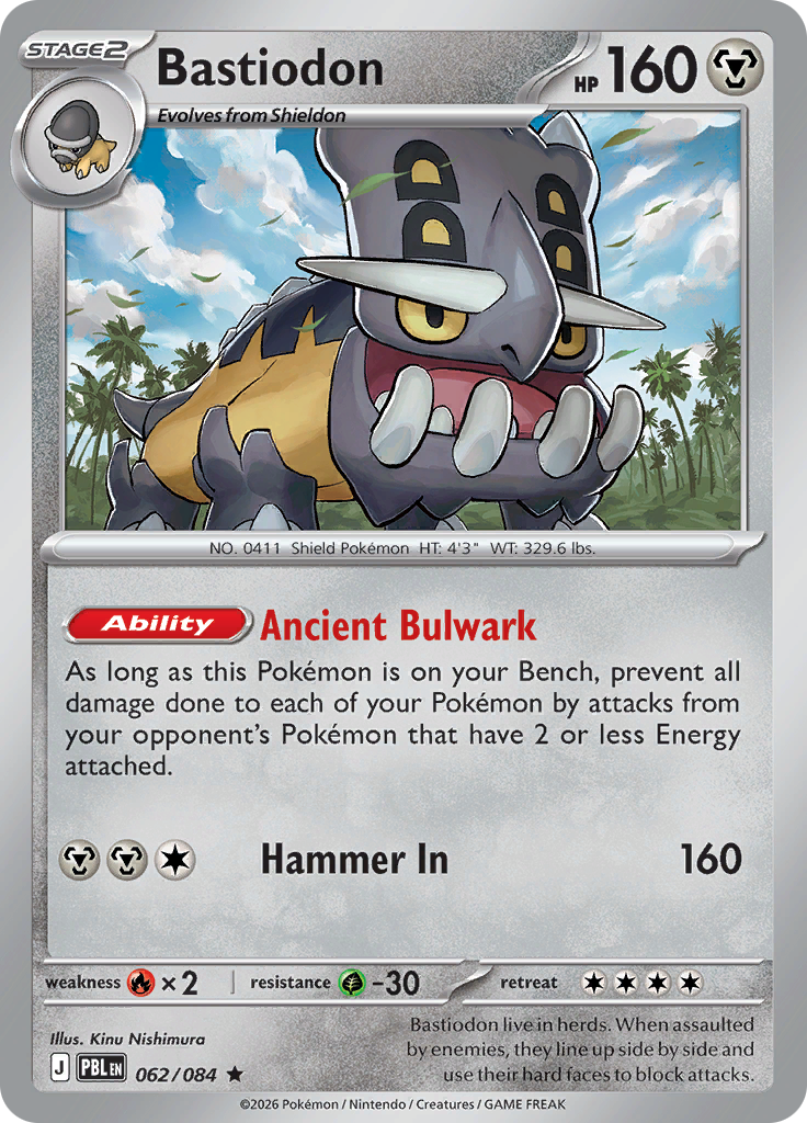Bastiodon 062 — Pitch Black (English Pokémon TCG card)