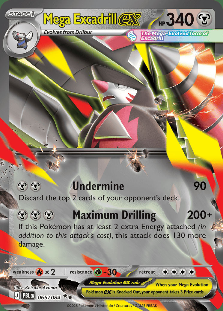 Mega Excadrill ex 065 — Pitch Black (English Pokémon TCG card)