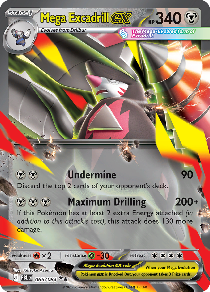 Mega Excadrill ex 065 — Pitch Black (English Pokémon TCG card)