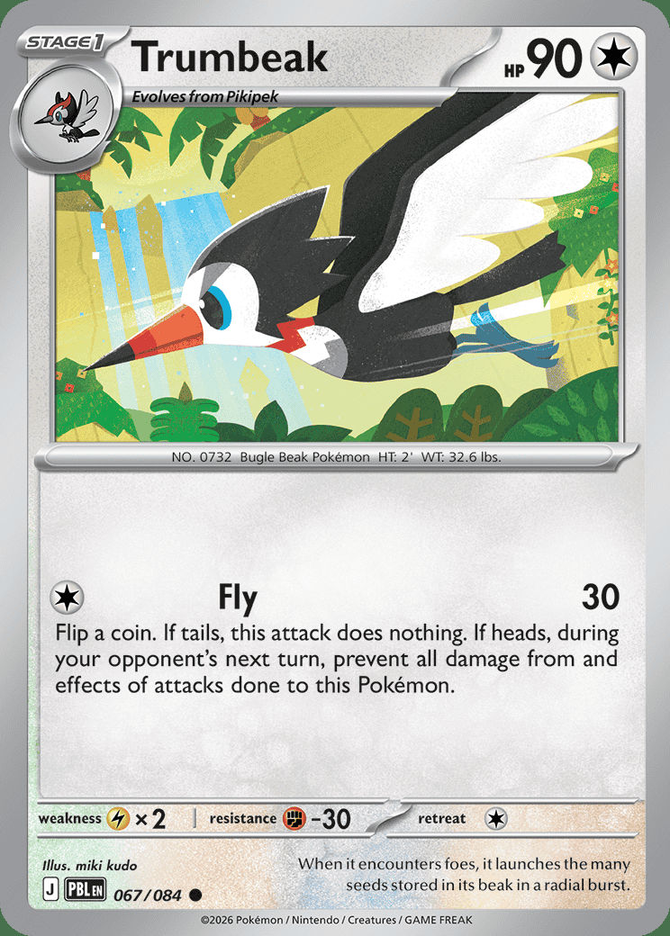 Trumbeak 067 — Pitch Black (English Pokémon TCG card)