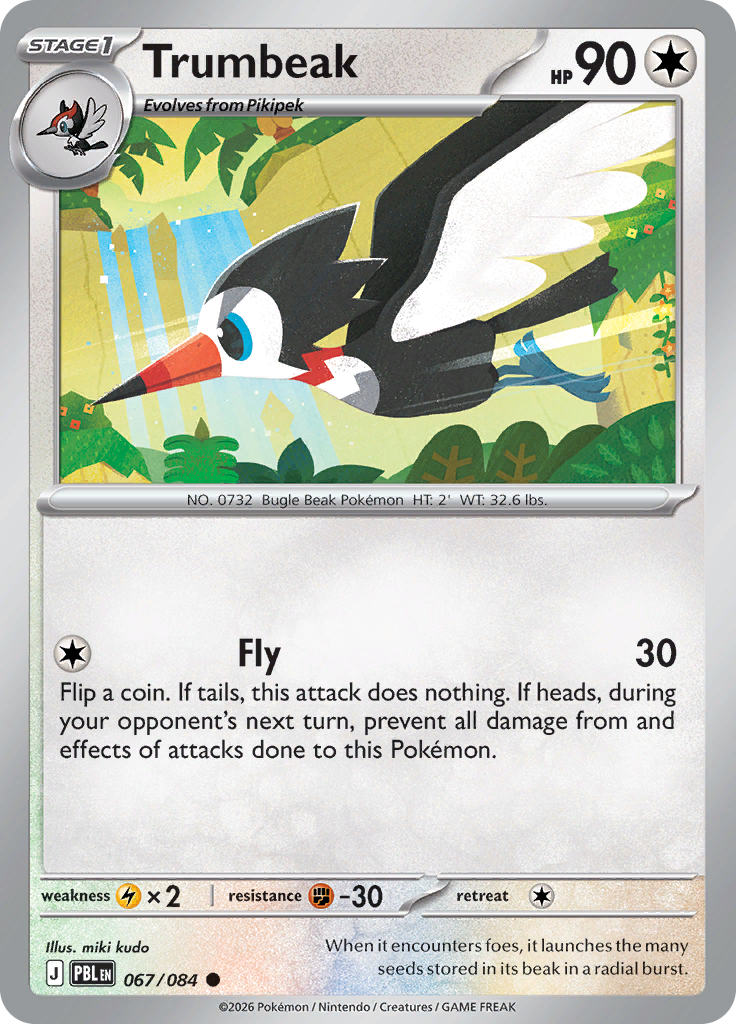 Trumbeak 067 — Pitch Black (English Pokémon TCG card)