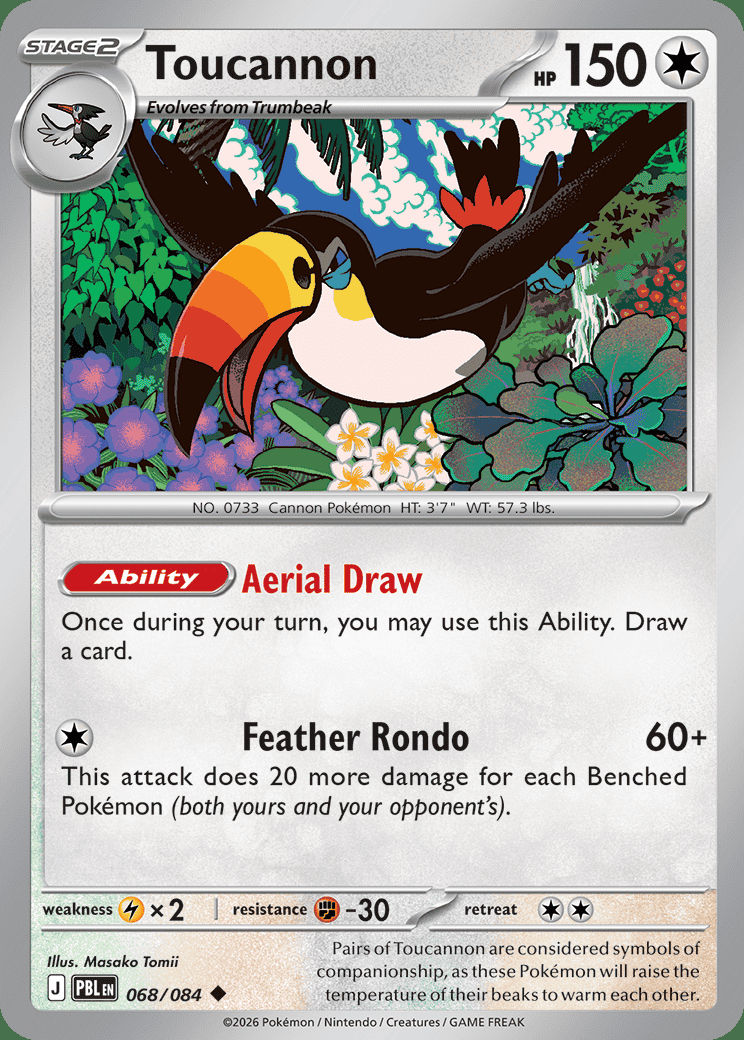 Toucannon 068 — Pitch Black (English Pokémon TCG card)