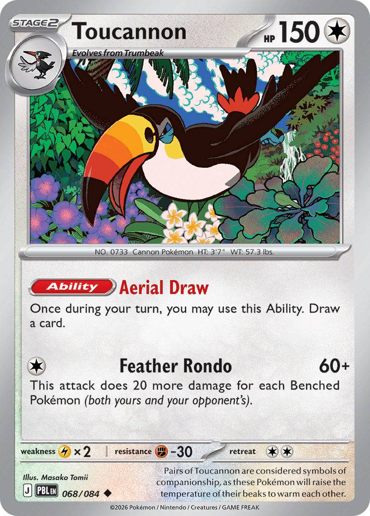 Toucannon 068 — Pitch Black (English Pokémon TCG card)