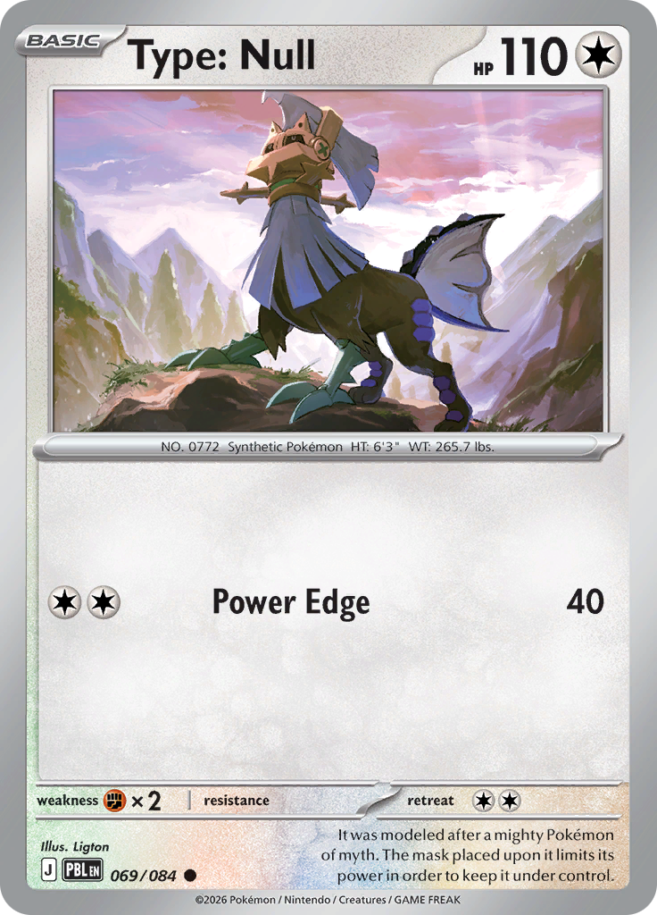 Type: Null 069 — Pitch Black (English Pokémon TCG card)