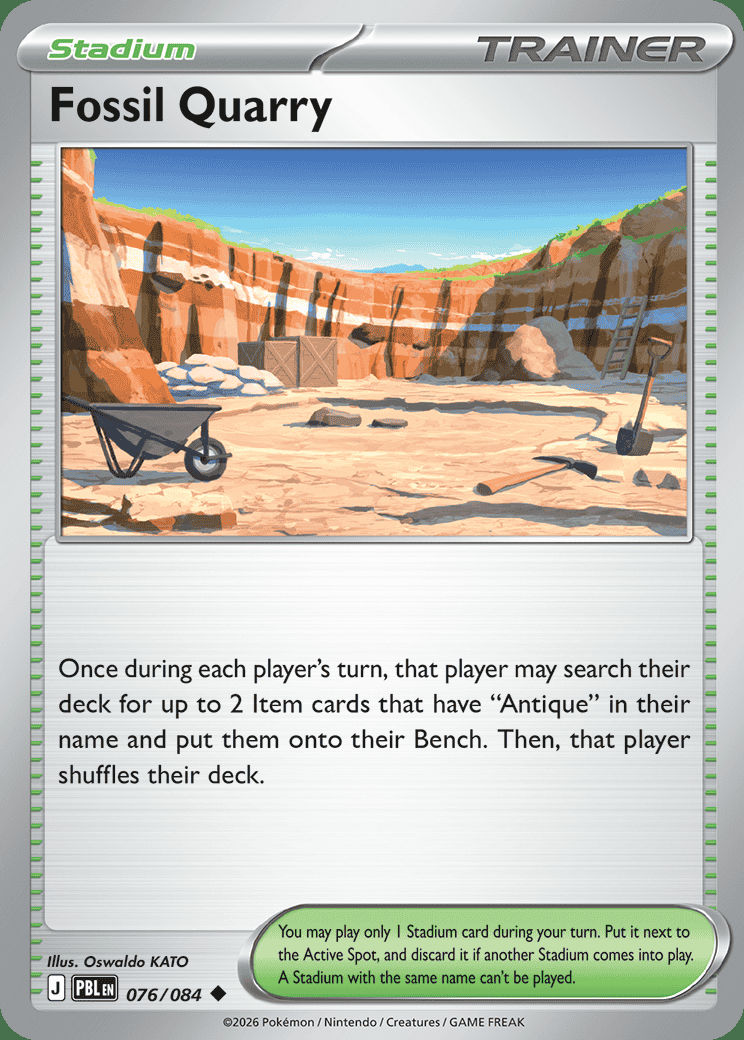 Fossil Quarry 076 — Pitch Black (English Pokémon TCG card)